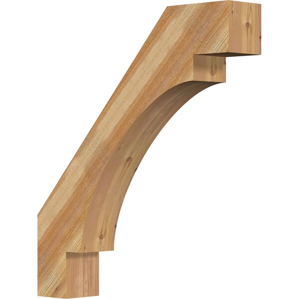 Ekena Millwork 6"W x 32"D x 36"H Merced Rough Sawn Knee Brace, Western Red Cedar BRC06X32X36MRC00RWR - main